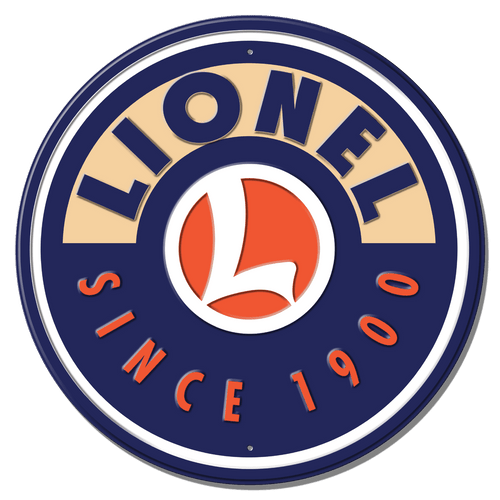 desperate enterprises Lionel Logo Round **FULLY EMBOSSED STEEL**