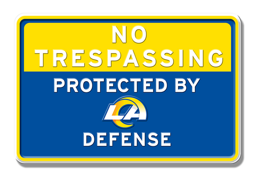 desperate enterprises Los Angeles Rams Defense Embossed Aluminum 7.5" x 11.5"