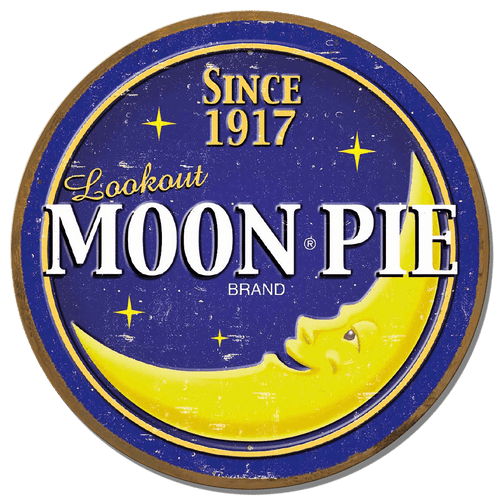 desperate enterprises Moon Pie - Round Logo **FULLY EMBOSSED STEEL**