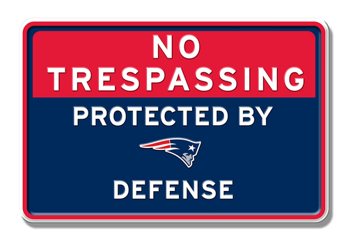 desperate enterprises New England Patriots Defense Embossed Aluminum 7.5" x 11.5"