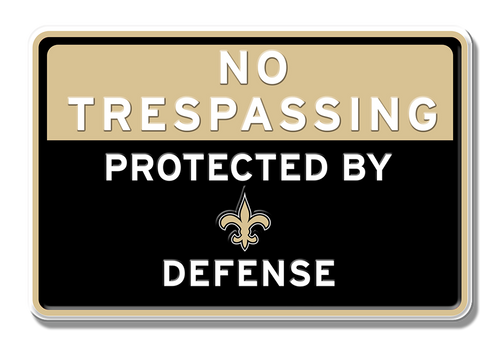 desperate enterprises New Orleans Saints Defense Defense Embossed Aluminum 7.5" x 11.5"