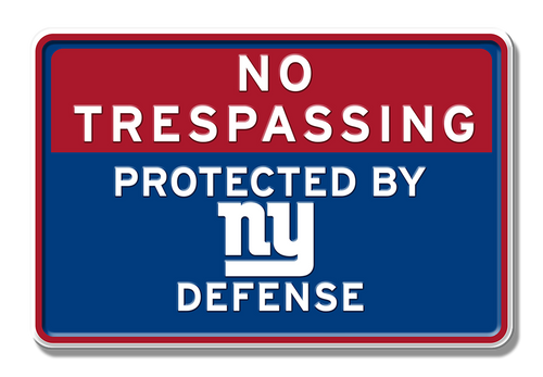 desperate enterprises NY Giants Defense Embossed Aluminum 7.5" x 11.5"