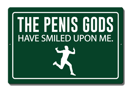 desperate enterprises RUDE-Penis Gods Aluminum 7.5" x 11.5"