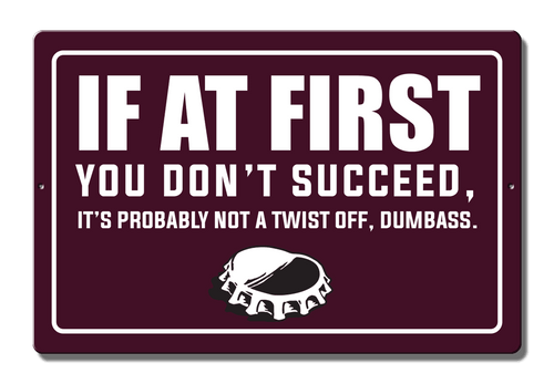 desperate enterprises RUDE- Twist Off Aluminum 7.5" x 11.5"