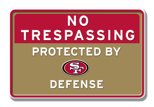 desperate enterprises San Francisco 49ers Defense Embossed Aluminum 7.5" x 11.5"