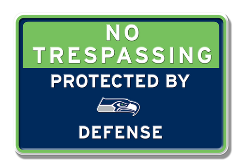 desperate enterprises Seattle Seahawks Defense Embossed Aluminum 7.5" x 11.5"