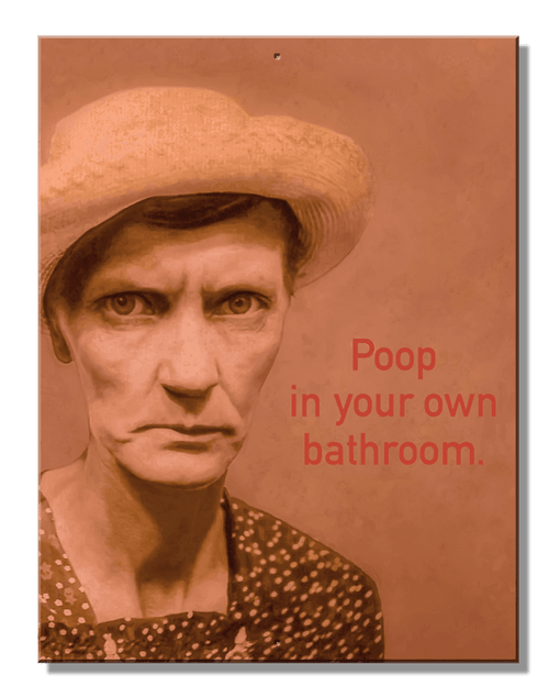desperate enterprises SH - Poop Bathroom 8.25" x 10.75"