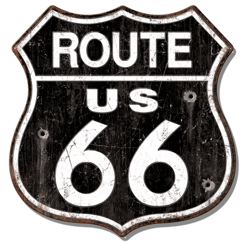 desperate enterprises State Route Sign "Route 66-Distressed"- 22.875"H x 22.5"W