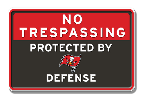 desperate enterprises Tampa Bay Buccaneers Defense Embossed Aluminum 7.5" x 11.5"