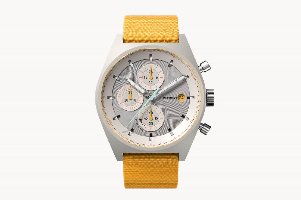 Detomaso D10 CHRONO SOLAR GRAY YELLOW