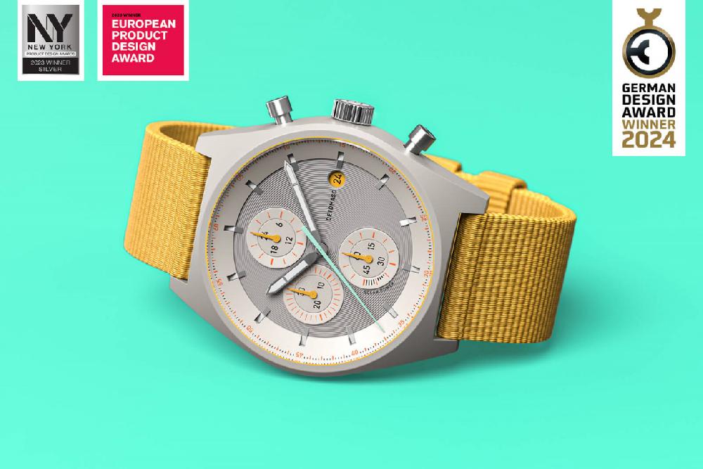 detomaso D10 CHRONO SOLAR GRAY YELLOW