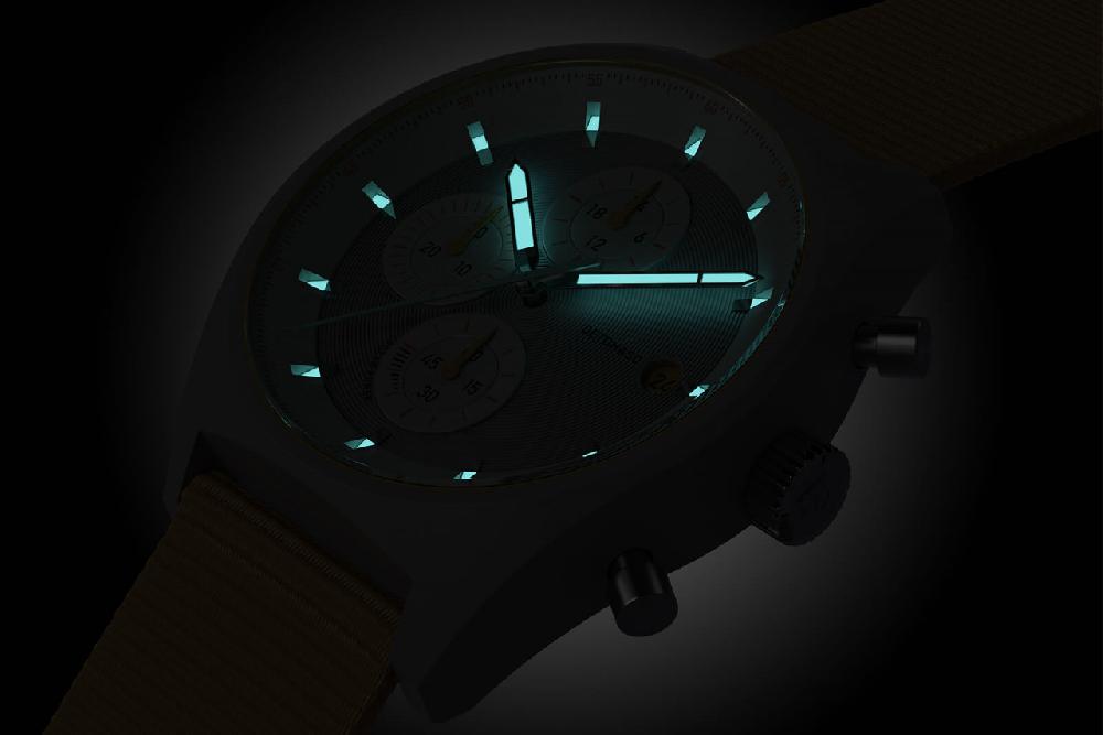 Detomaso D10 CHRONO SOLAR GRAY YELLOW