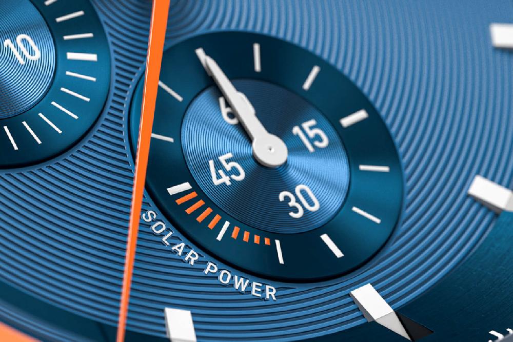 Detomaso D10 CHRONO SOLAR ORANGE BLUE