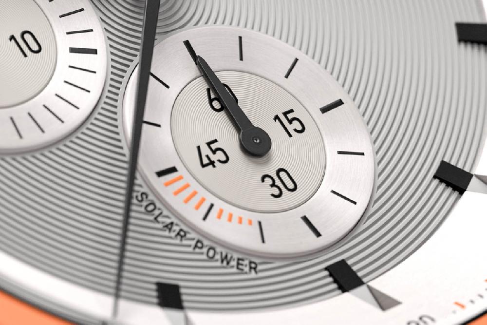 Detomaso D10 CHRONO SOLAR ORANGE SILVER