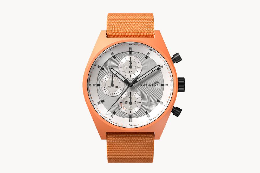 Detomaso D10 CHRONO SOLAR ORANGE SILVER