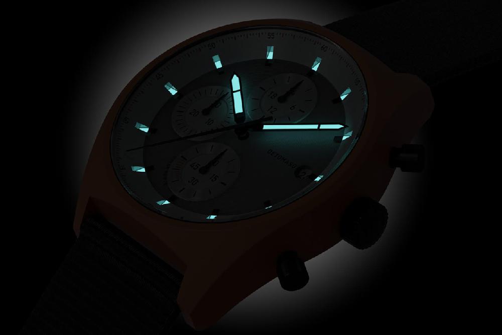 Detomaso D10 CHRONO SOLAR ORANGE SILVER