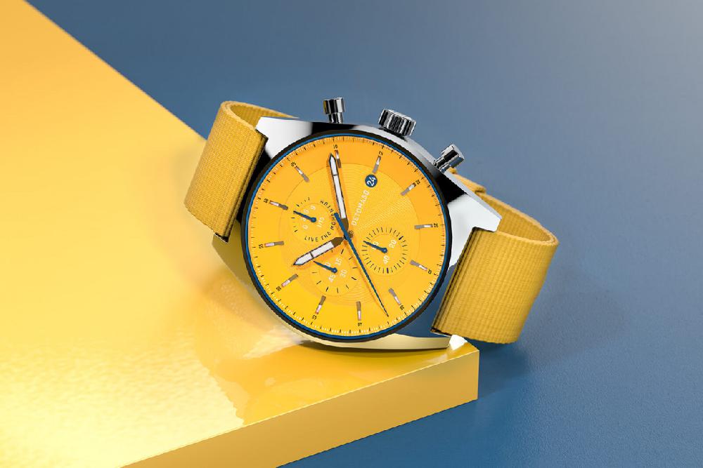 detomaso D10 CHRONOGRAPH GIALLO