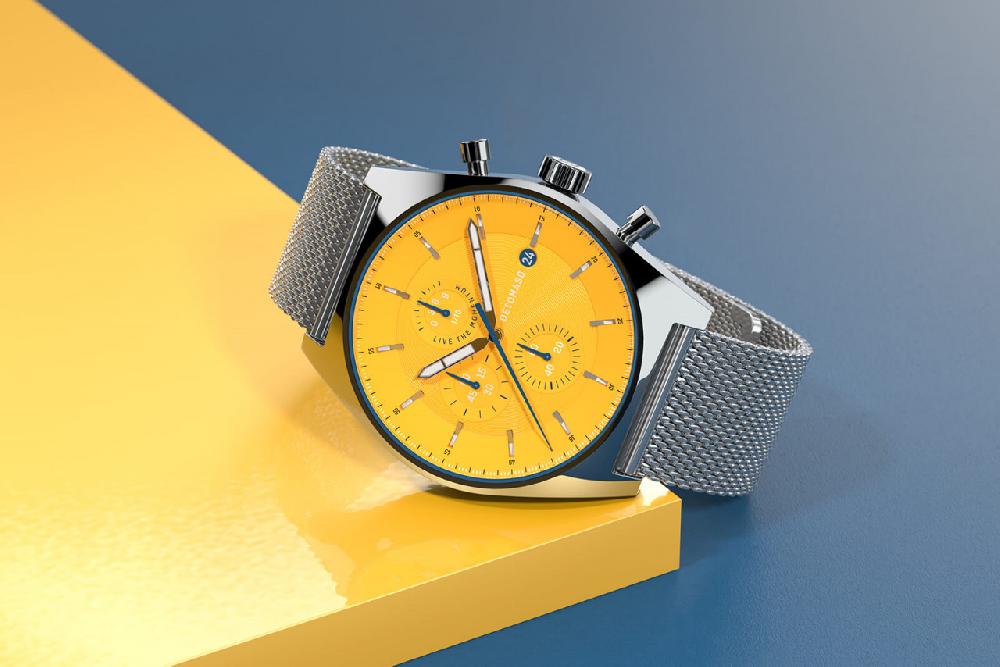 detomaso D10 CHRONOGRAPH GIALLO