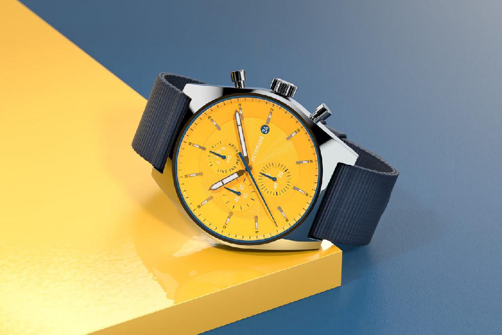 detomaso D10 CHRONOGRAPH GIALLO