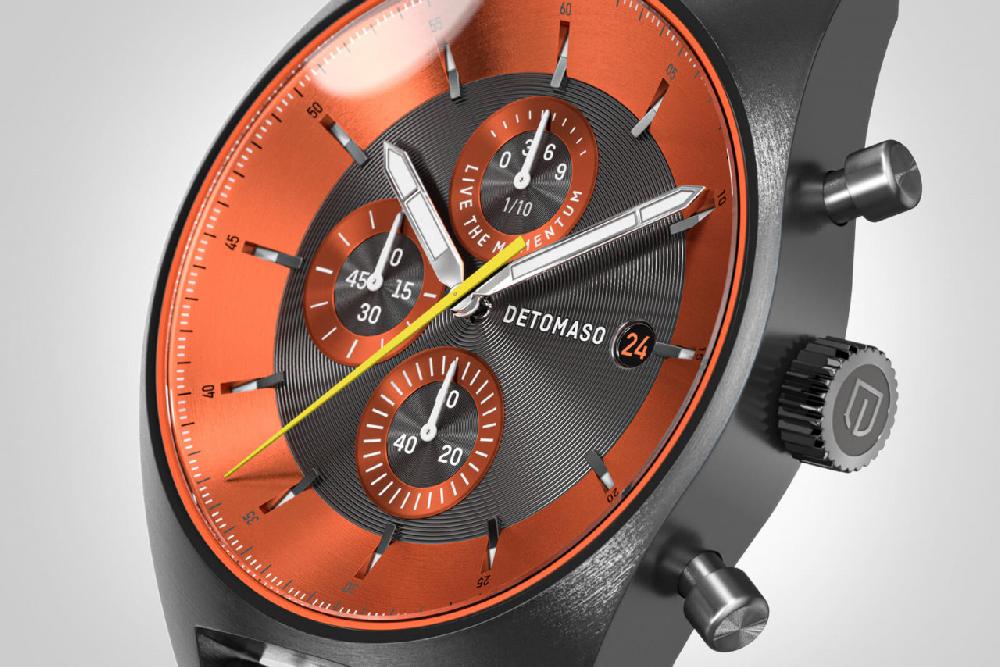 Detomaso D10 CHRONOGRAPH GRAY ORANGE
