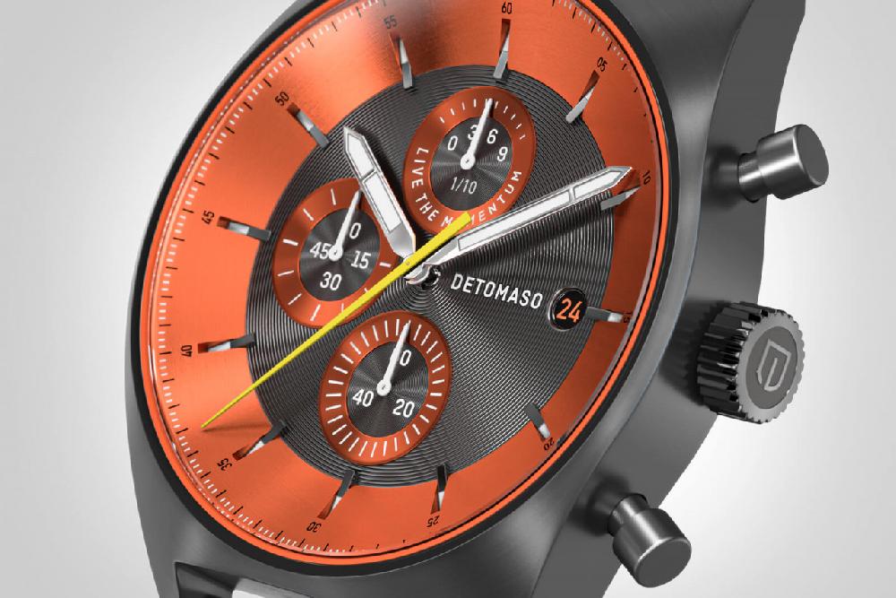 Detomaso D10 CHRONOGRAPH GRAY ORANGE