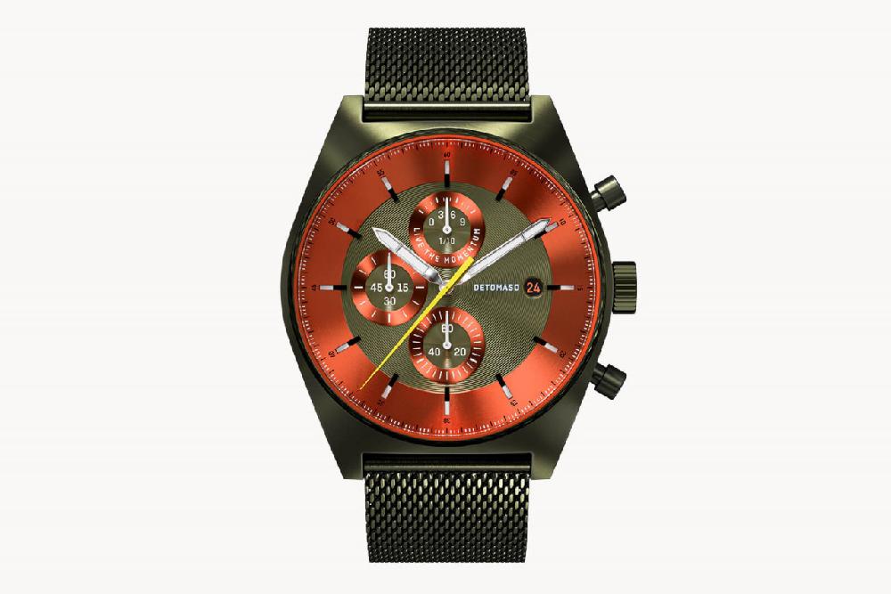 Detomaso D10 CHRONOGRAPH OLIVE ORANGE