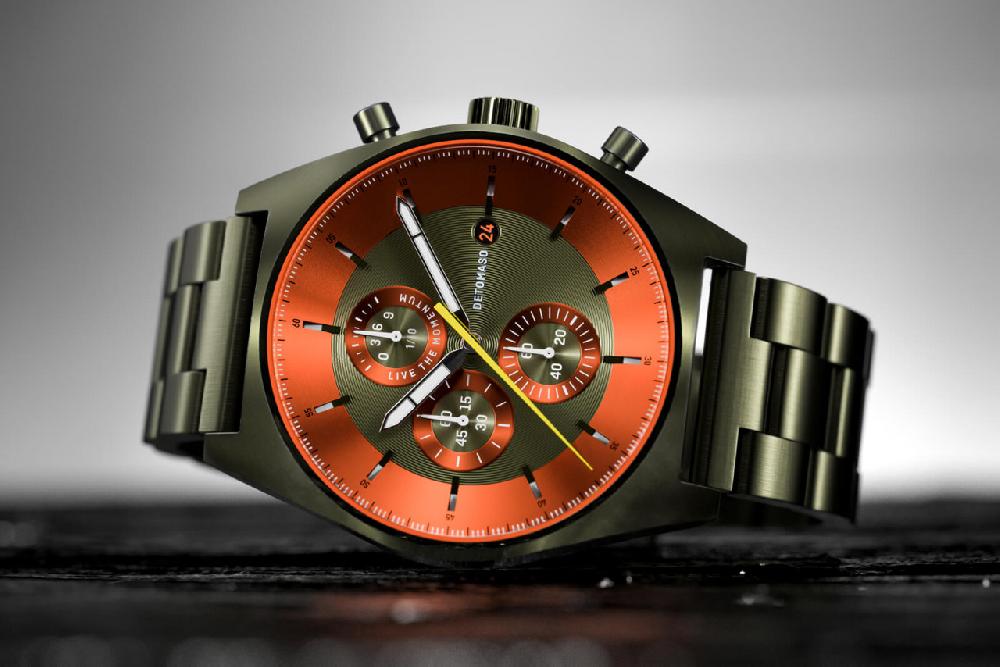 detomaso D10 CHRONOGRAPH OLIVE ORANGE