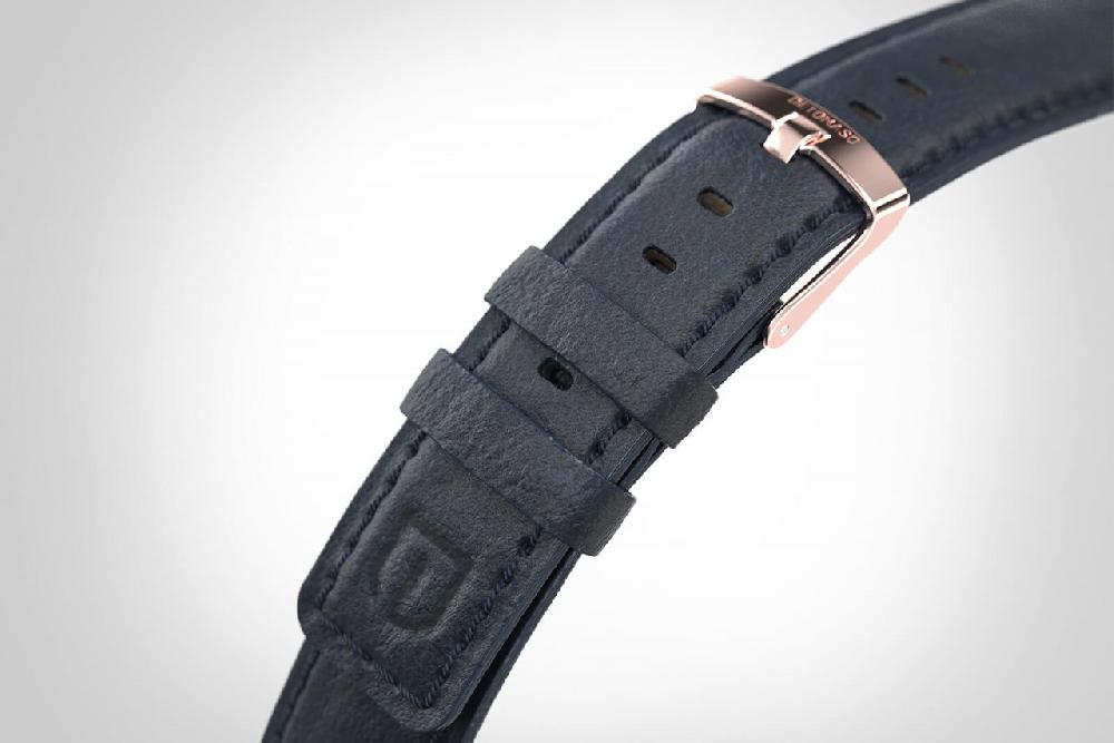 Detomaso LEATHER STRAP BLUE CLASSIC
