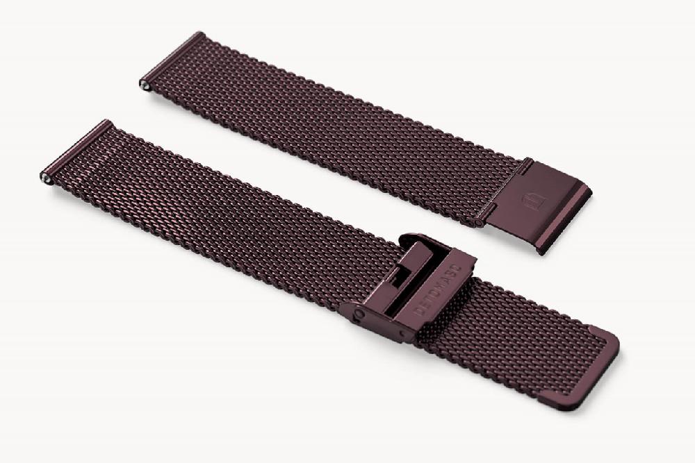 Detomaso MILANESE STRAP BURGUNDY POLISHED