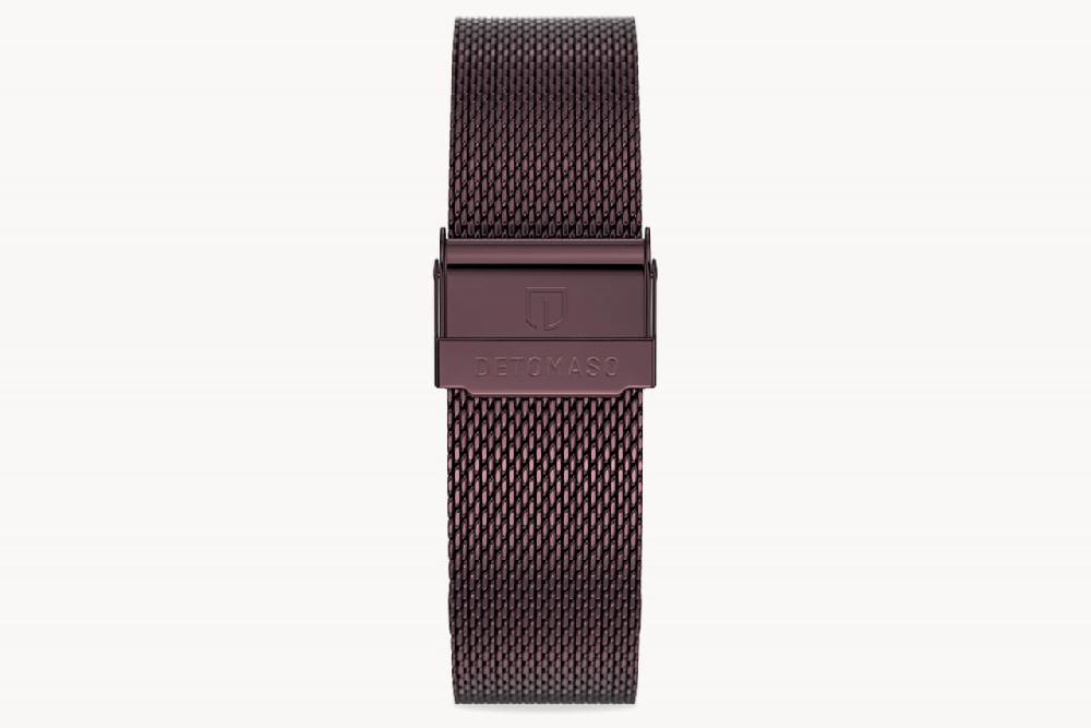 detomaso MILANESE STRAP BURGUNDY POLISHED
