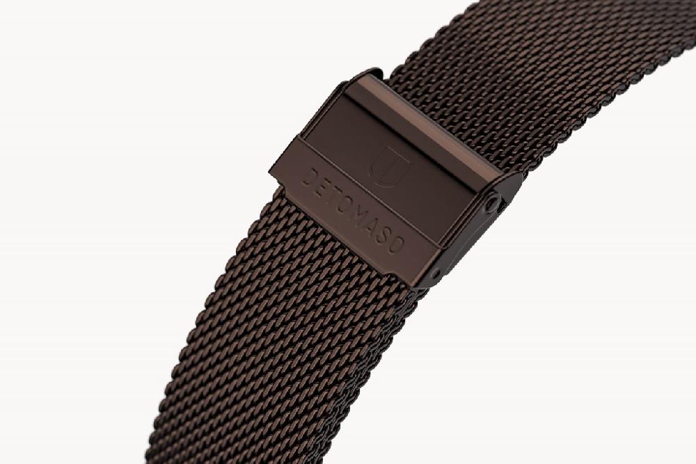 Detomaso MILANESE STRAP ESPRESSO POLISHED