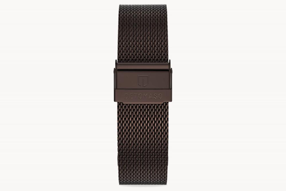 detomaso MILANESE STRAP ESPRESSO POLISHED