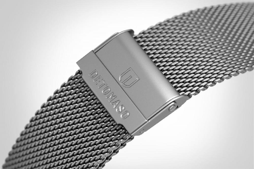 Detomaso MILANESE STRAP GRAY SANDBLASTED