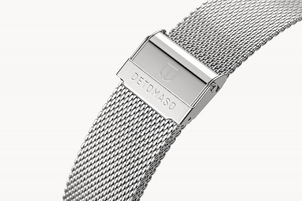 Detomaso MILANESE STRAP SILVER POLISHED