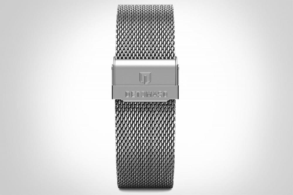 detomaso MILANESE STRAP SILVER SANDBLASTED