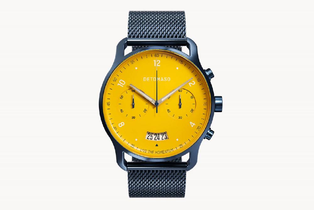 Detomaso SORPASSO CHRONOGRAPH GIALLO BLU