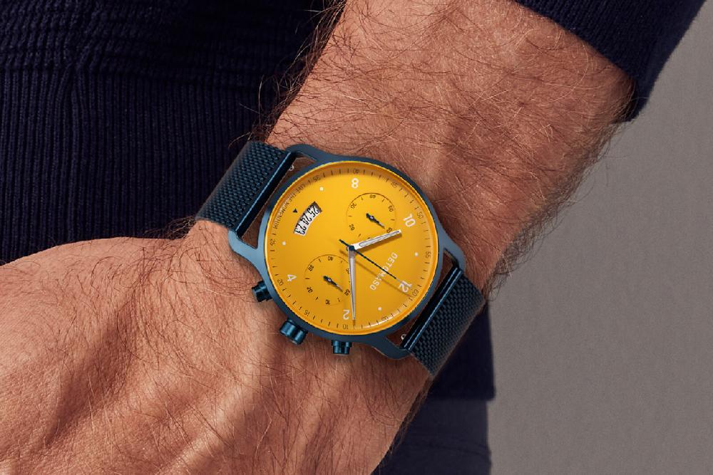 Detomaso SORPASSO CHRONOGRAPH GIALLO BLU