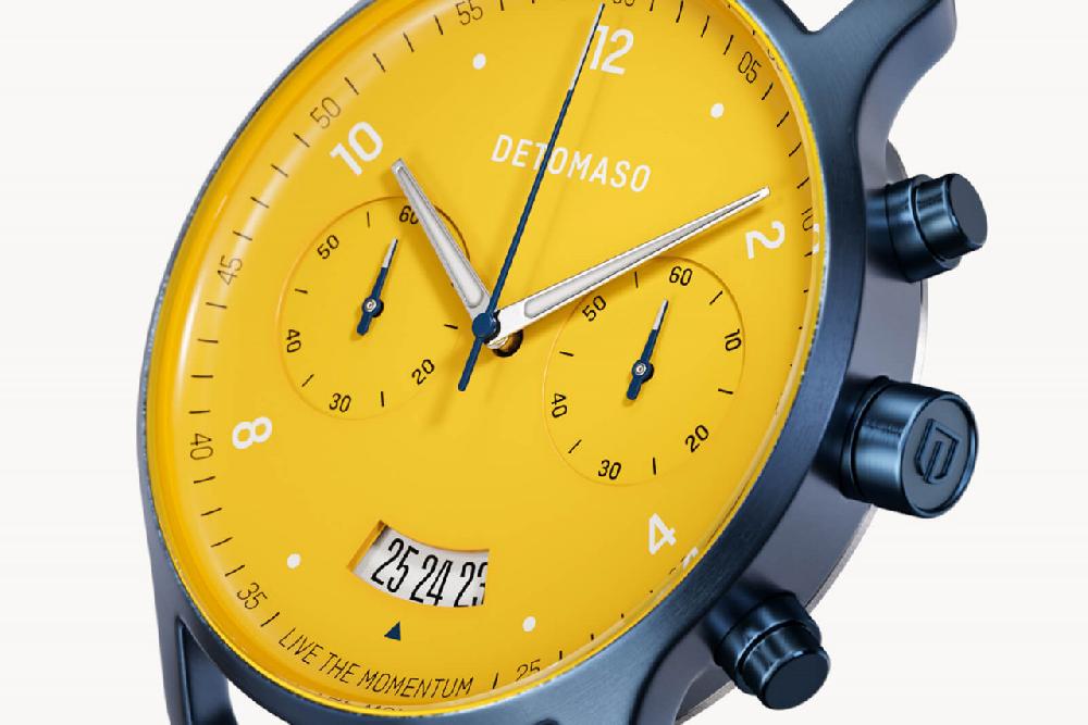 Detomaso SORPASSO CHRONOGRAPH GIALLO BLU