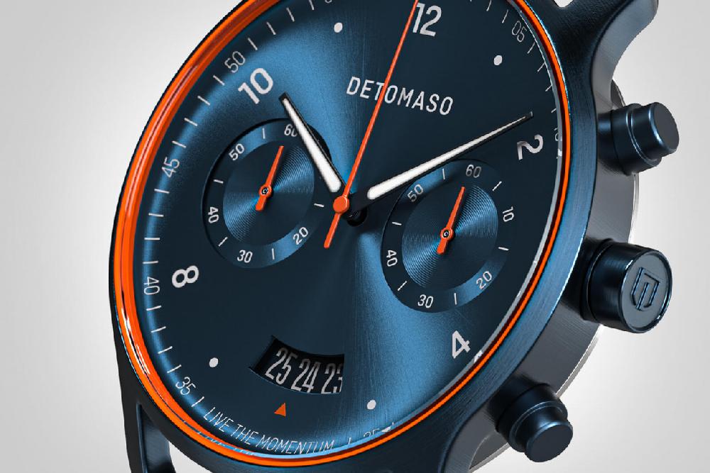 Detomaso SORPASSO CHRONOGRAPH VELOCITÀ BLUE ORANGE