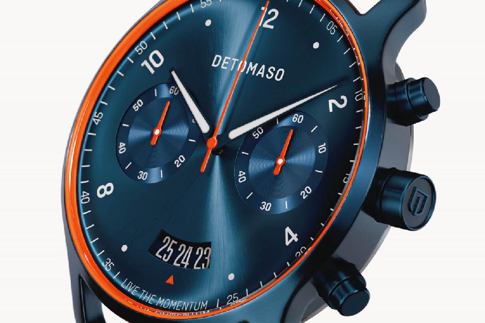 Detomaso SORPASSO CHRONOGRAPH VELOCITÀ BLUE ORANGE
