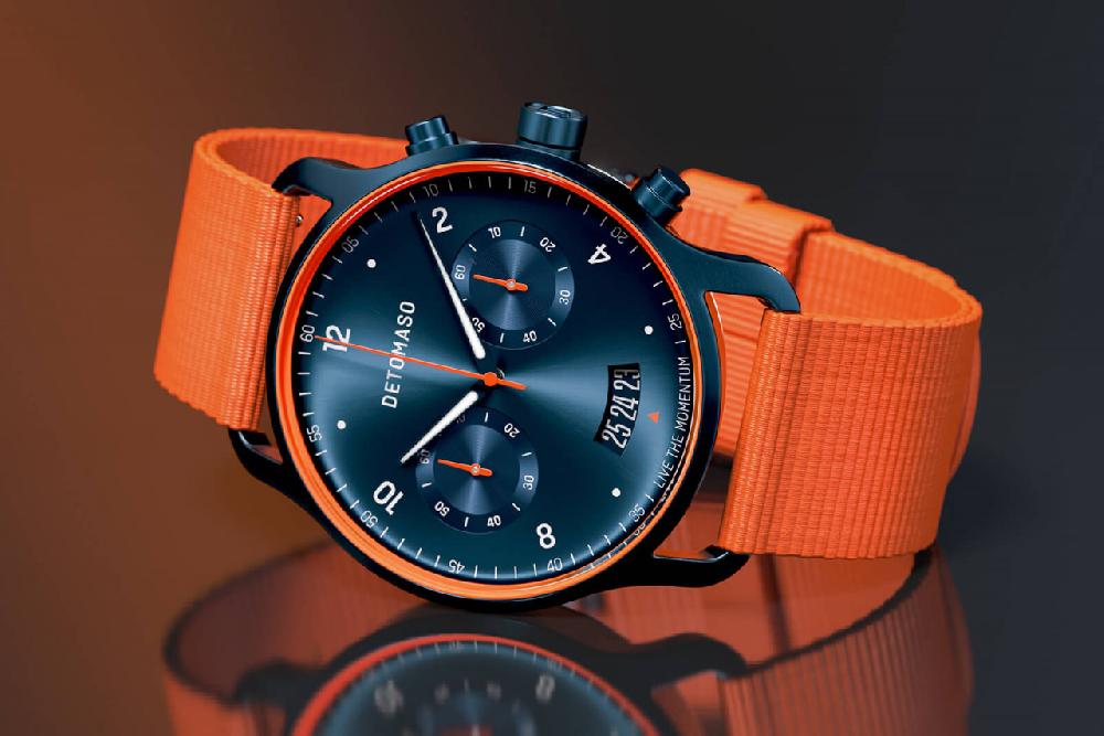 detomaso SORPASSO CHRONOGRAPH VELOCITÀ BLUE ORANGE
