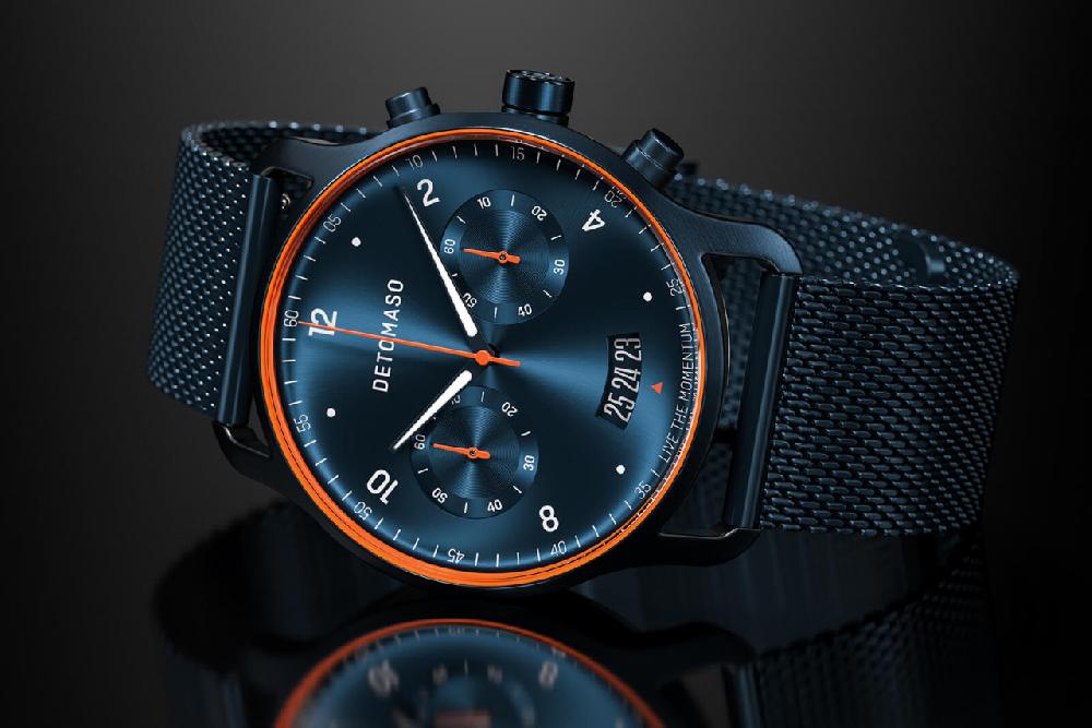 detomaso SORPASSO CHRONOGRAPH VELOCITÀ BLUE ORANGE