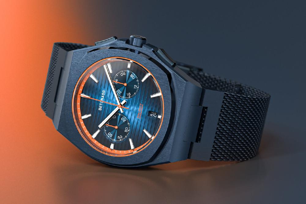 detomaso VOLTRE CHRONOGRAPH FIRST EDITION BLUE ORANGE
