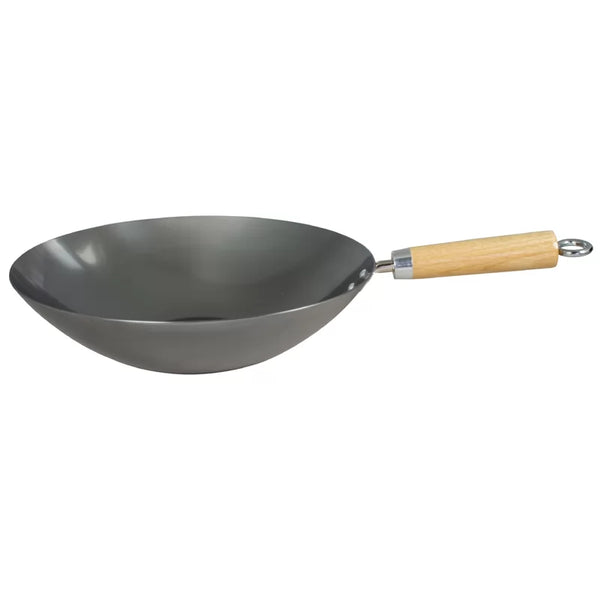dexam 12"/30cm Heavy Gauge Uncoated Carbon Steel Wok