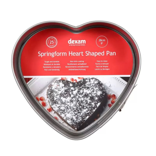dexam 9"/23cm Non-Stick Heart Shaped Springform Cake Pan
