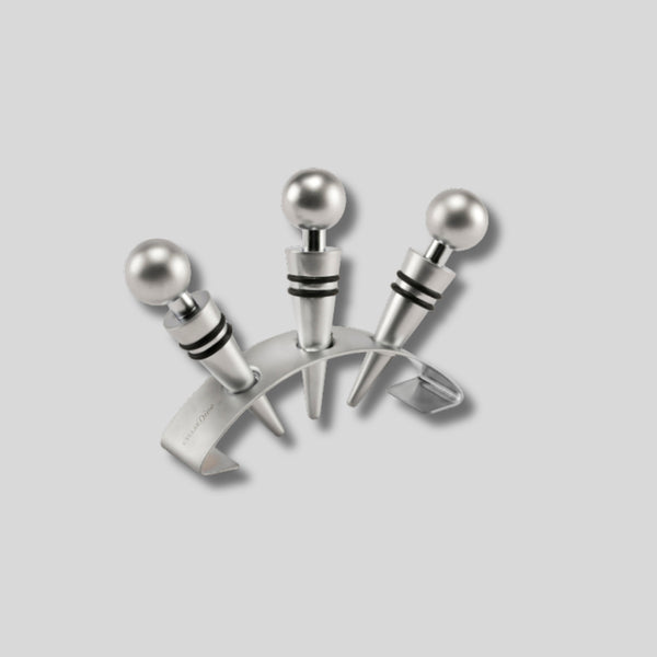 dexam CellarDine Three Piece Wine Stopper Set with Stand