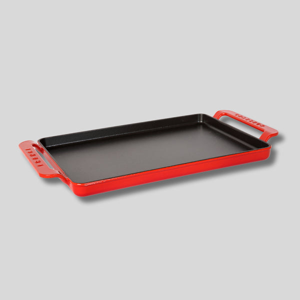 dexam Chasseur 42 x 24cm Rectangular Flat Griddle - Chilli Red