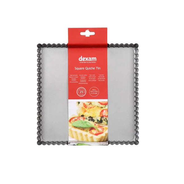 dexam 9"/23cm Non-Stick Square Quiche Tin