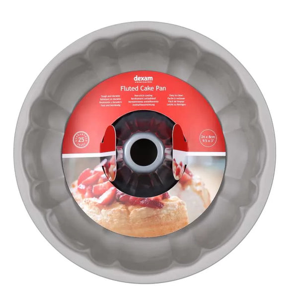 dexam 9.5"/24cm Non-Stick Fluted Cake Pan