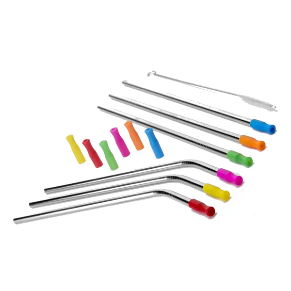 Dexam CellarDine Metal Straws With Silicone Tops